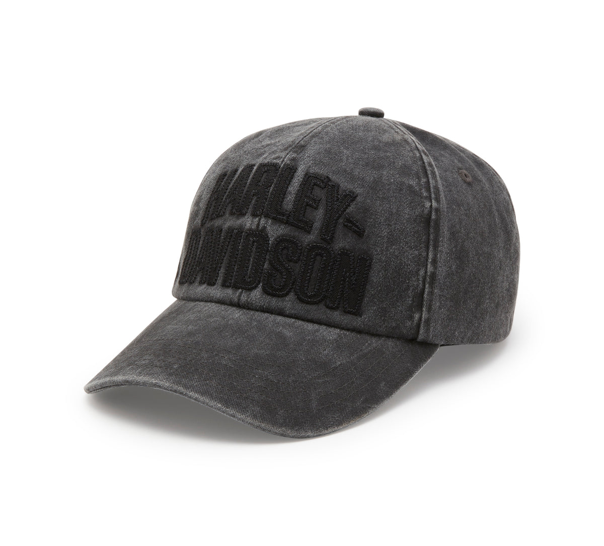 Harley-Davidson Arched Font Panhead Fitted Baseball Hat - Harley Black