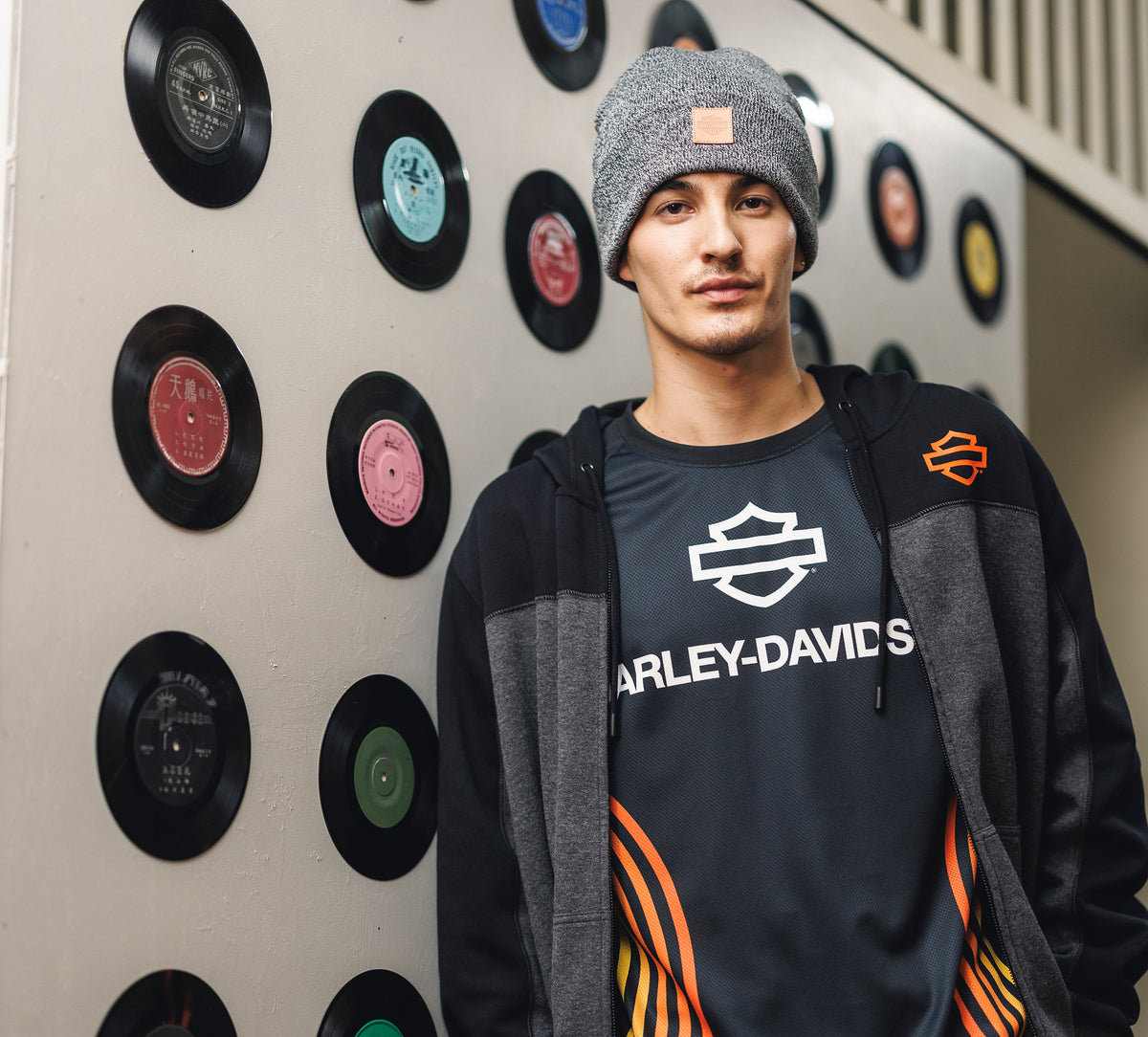 Harley-Davidson Forever Harley® Leather Patch Beanie