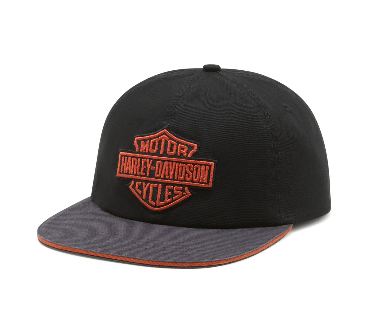 Harley-Davidson Bar & Shield Colorblock Panhead Fitted Cap - Harley Black & Asphalt