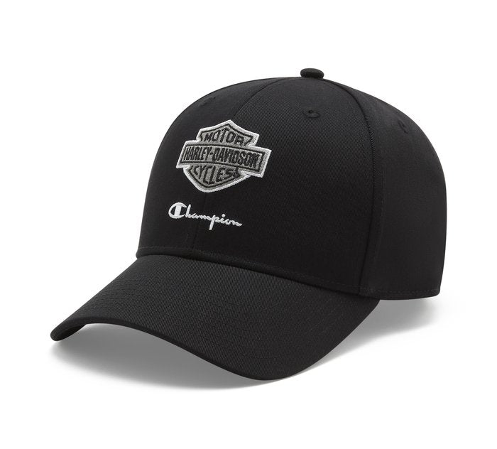 Harley-Davidson Champion Adjustable Baseball Cap - Black & Silver