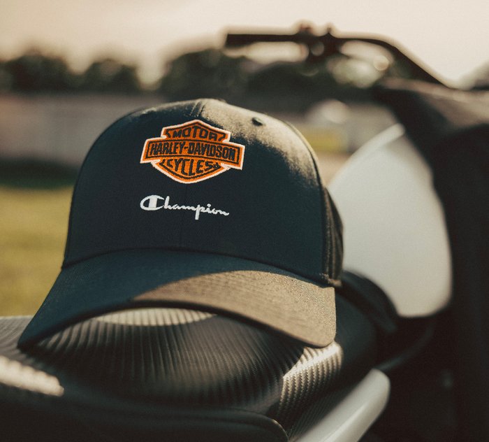 Harley-Davidson Champion Adjustable Baseball Cap - Black & Orange