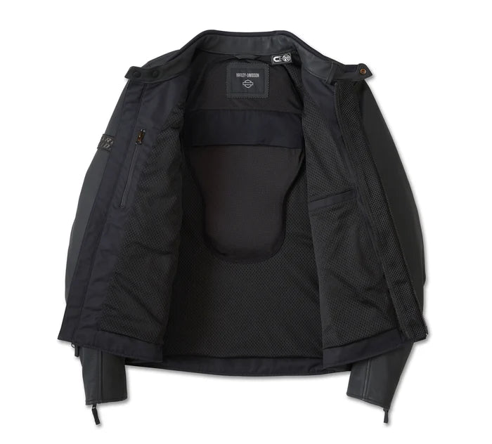 Harley Davidson Men's Paradigm Triple Vent System 2.0 Leather Jacket - Black Beauty