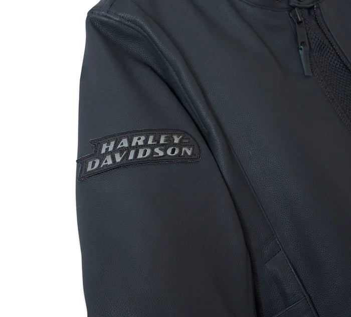 Harley Davidson Men's Paradigm Triple Vent System 2.0 Leather Jacket - Black Beauty