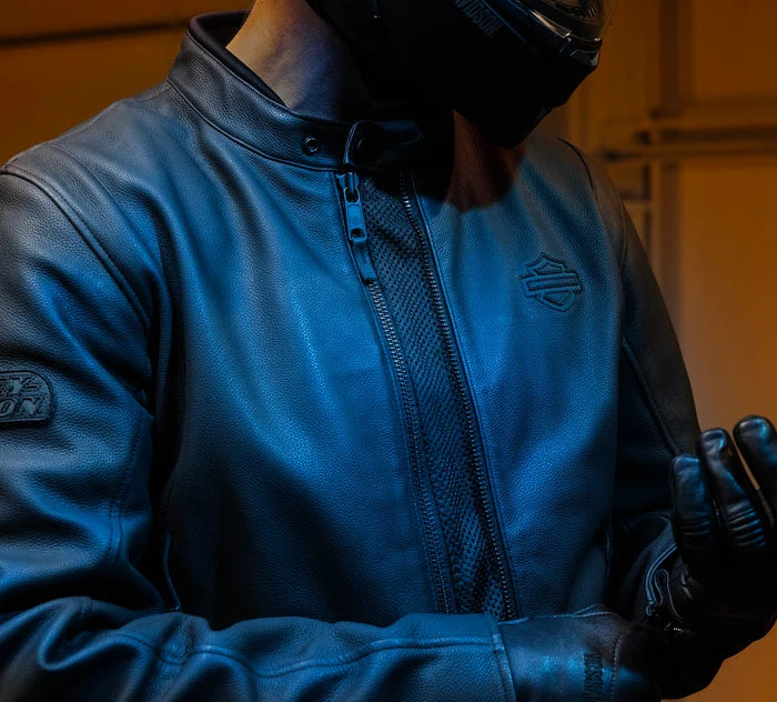 Harley Davidson Men's Paradigm Triple Vent System 2.0 Leather Jacket - Black Beauty