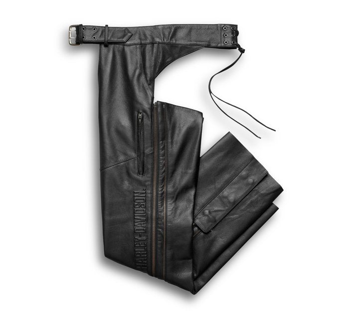 Harley-Davidson Men's Deluxe Leather Chaps Tall