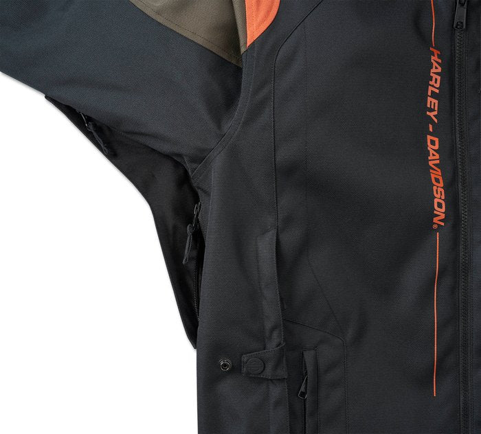 Harley-Davidson Men's Junction Triple Vent System 2.0 Riding Jacket - Harley Black & Black Olive