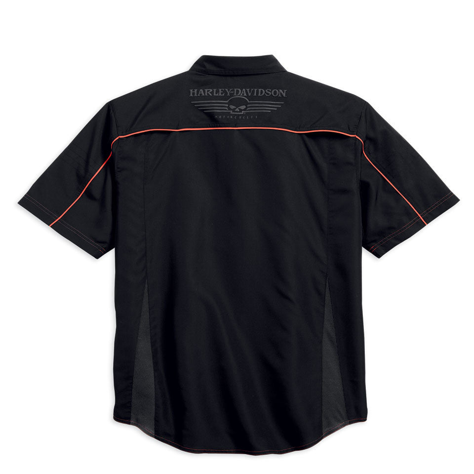 Harley-Davidson Black Vented Performance Willie G Skull Men's Shirt