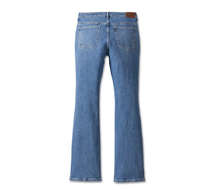 Harley-Davidson Women's High Rise Boot Cut Jeans - Medium Indigo