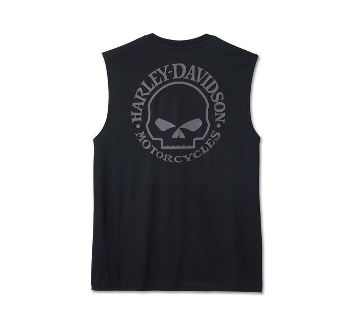 Harley-Davidson Men's Willie G Skull Muscle Tee - Black Beauty