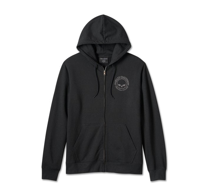 Harley-Davidson Men's Willie G Skull Zip-Up Hoodie