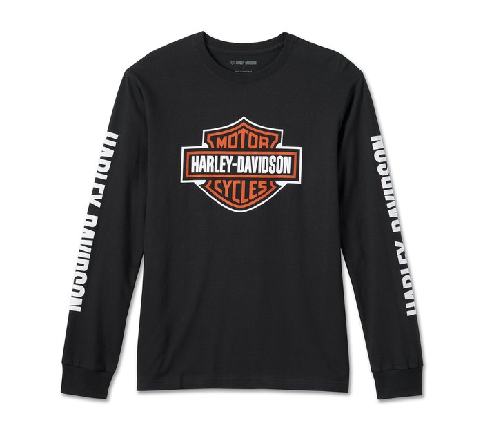 Harley-Davidson Mens Bar & Shield Long Sleeve Shirt - Black