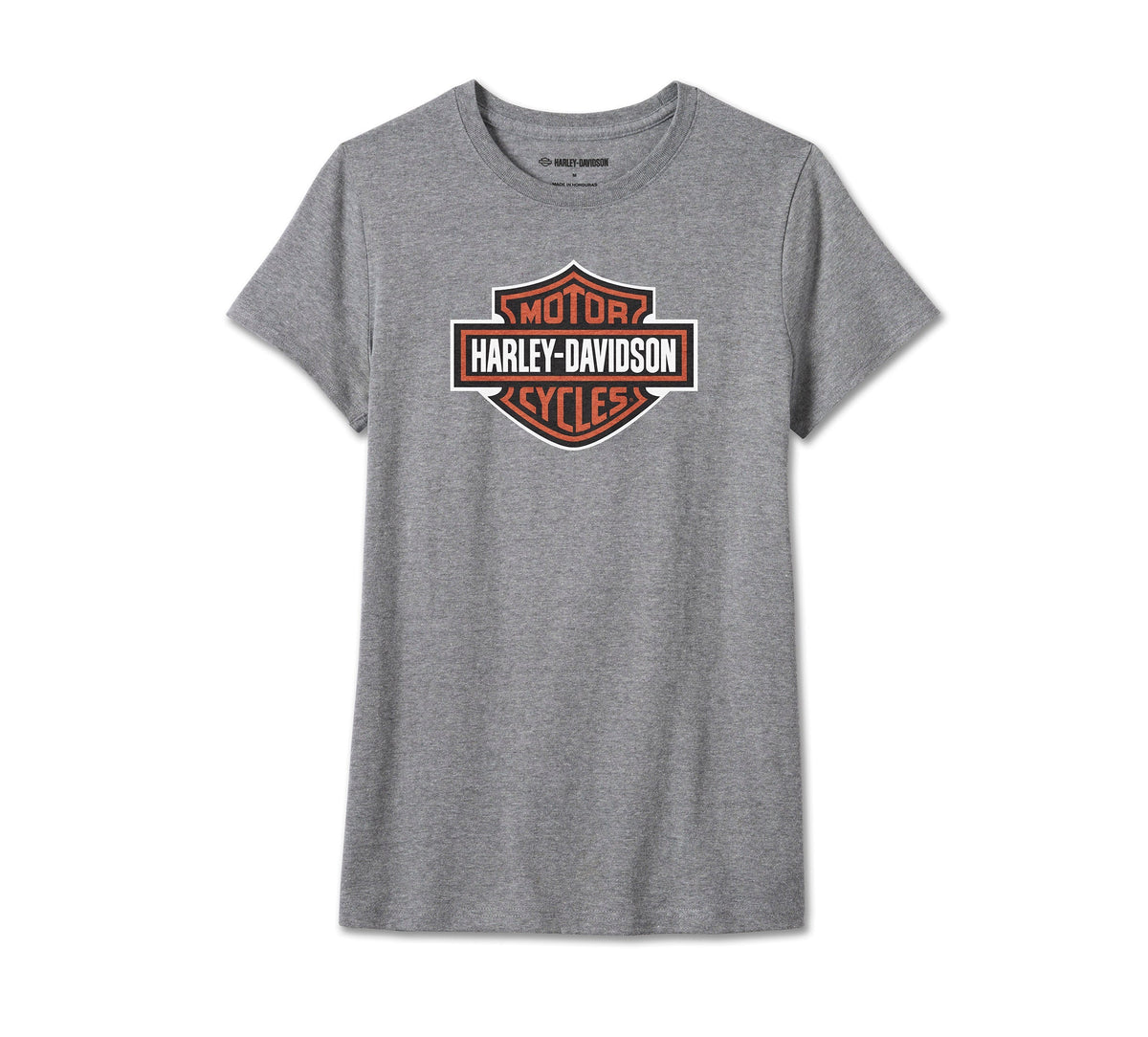 Harley-Davidson Women's Bar & Shield Short Sleeve Cotton Tee Grey
