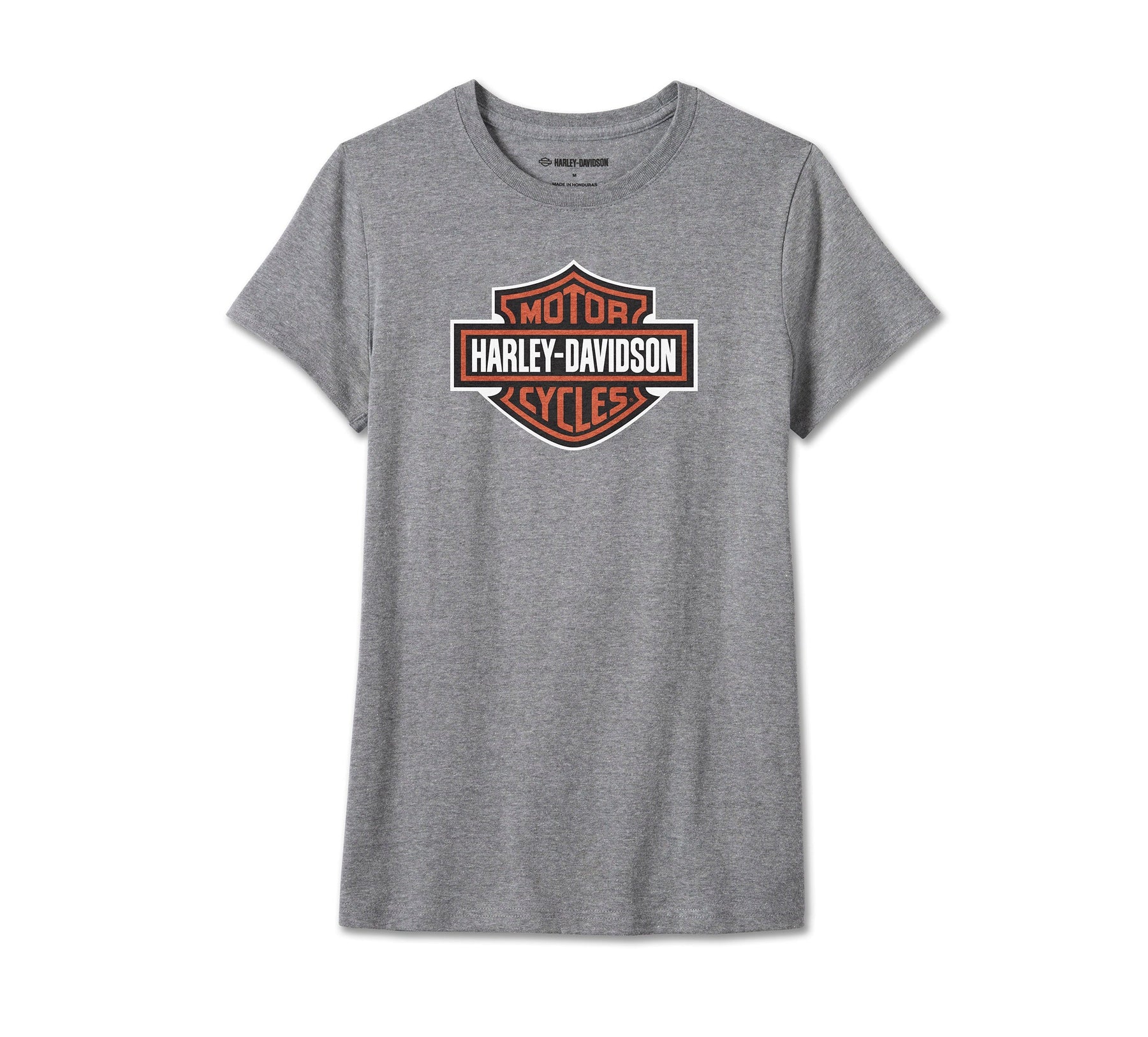 Harley-Davidson Women's Bar & Shield Short Sleeve Cotton Tee Grey