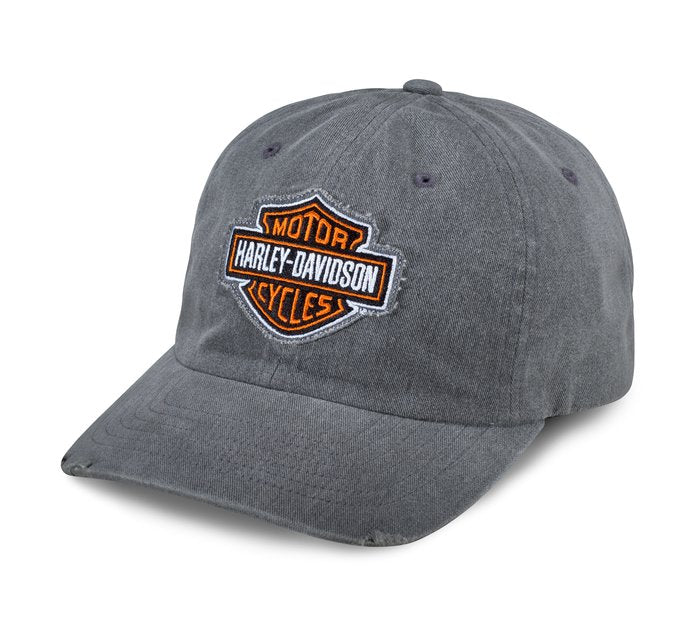 Harley-Davidson Men's Grey Frayed Logo Cap