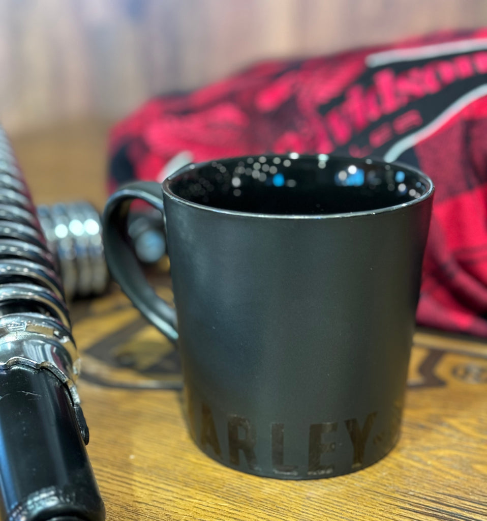 Harley-Davidson Bold H-D Text Ceramic Coffee Mug - Matte Black