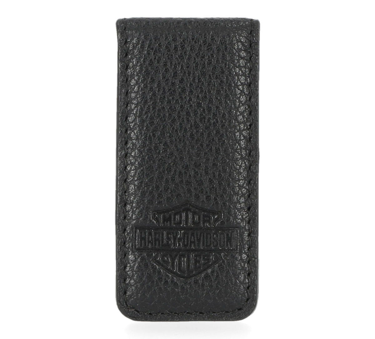HARLEY-DAVIDSON B&S LEATHER MONEY CLIP BLACK
