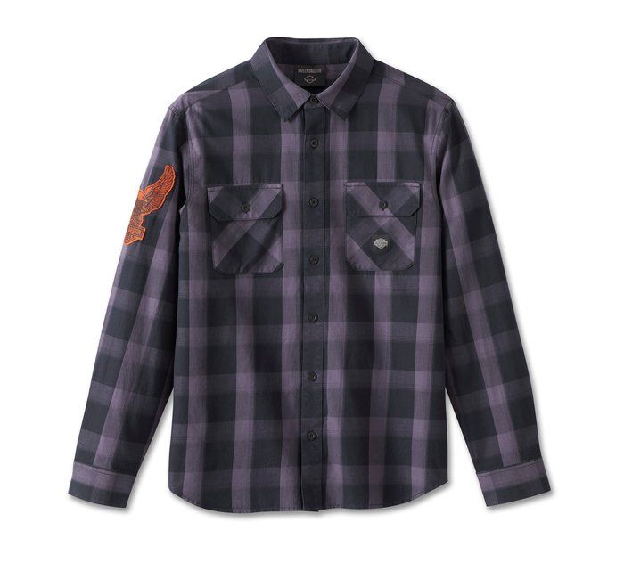 Harley-Davidson Men's Motorbreath Long Sleeve Shirt - Black Plaid