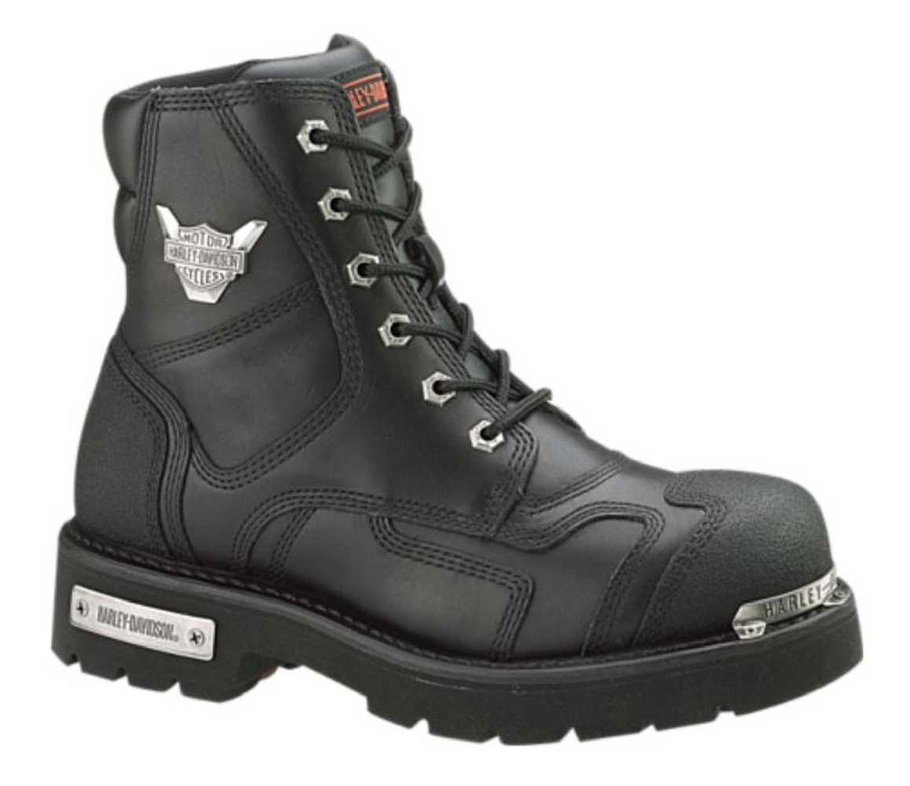 Harley-Davidson® Men's Stealth Motorcycle Boots. Patch Lace Black Riding