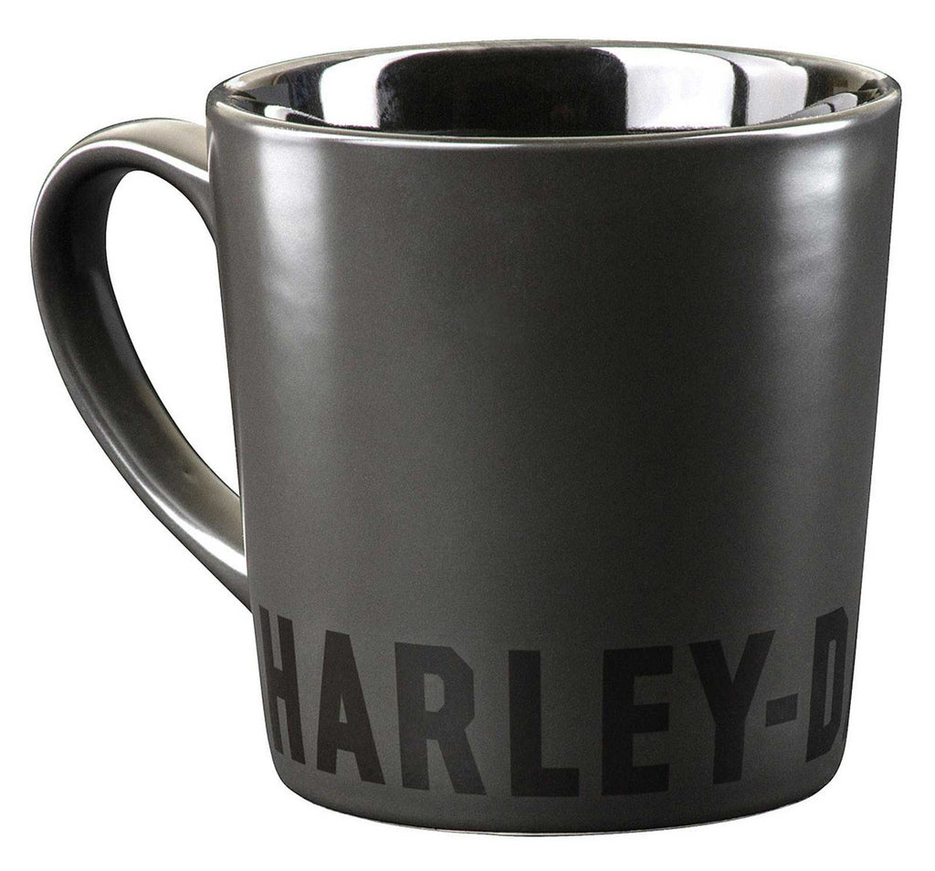 Harley-Davidson Bold H-D Text Ceramic Coffee Mug - Matte Black