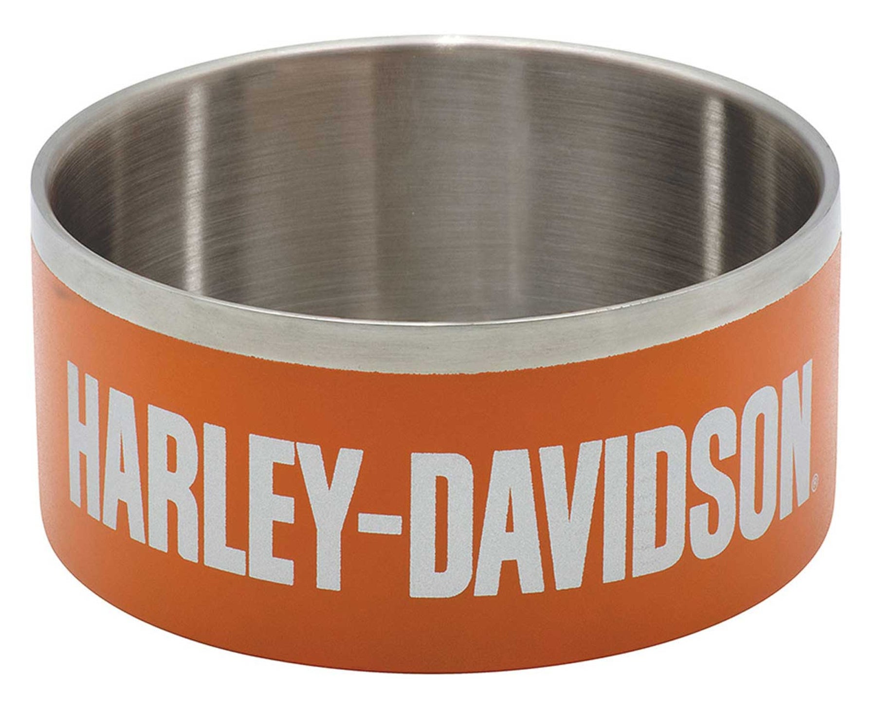 Harley-Davidson Double-Wall Stainless Steel Insulated Pet Bowl - Large - Orange