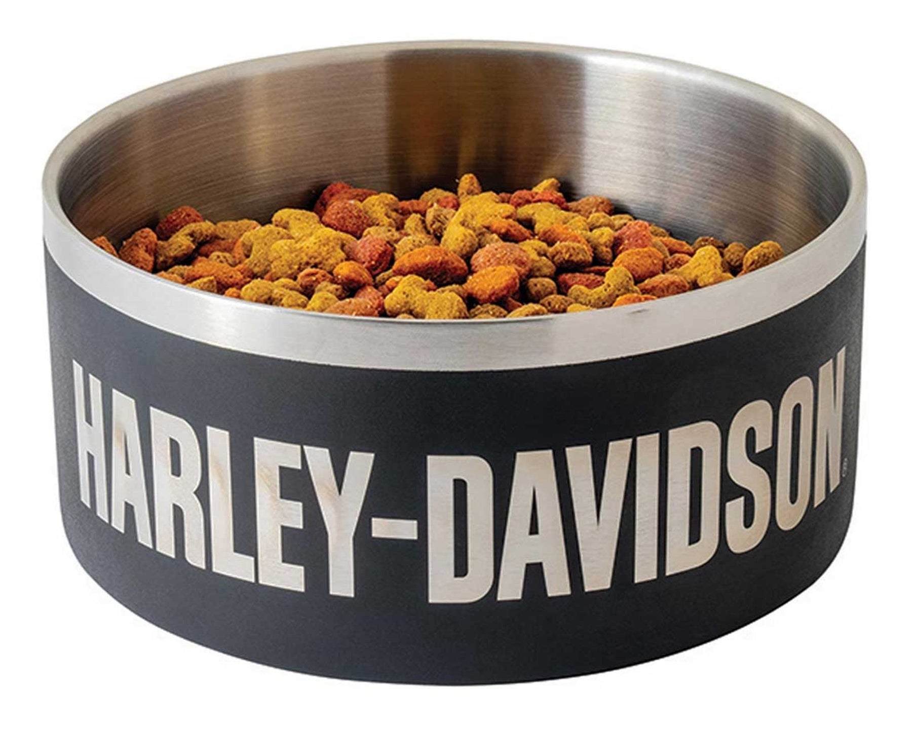 Harley-Davidson Double-Wall Stainless Steel Insulated Pet Bowl - Small - Black