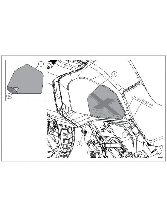 Ducati Adhesive tank protector - Desert X