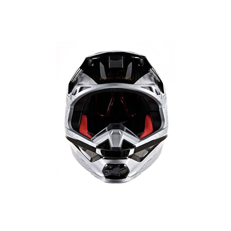 Alpinestars Supertech M10 Alloy Helmet Silver/Black/Carbon Gold Matte & Gloss