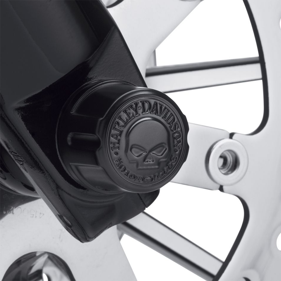Harley-Davidson Willie G Skull Axle Nut Covers - Front
