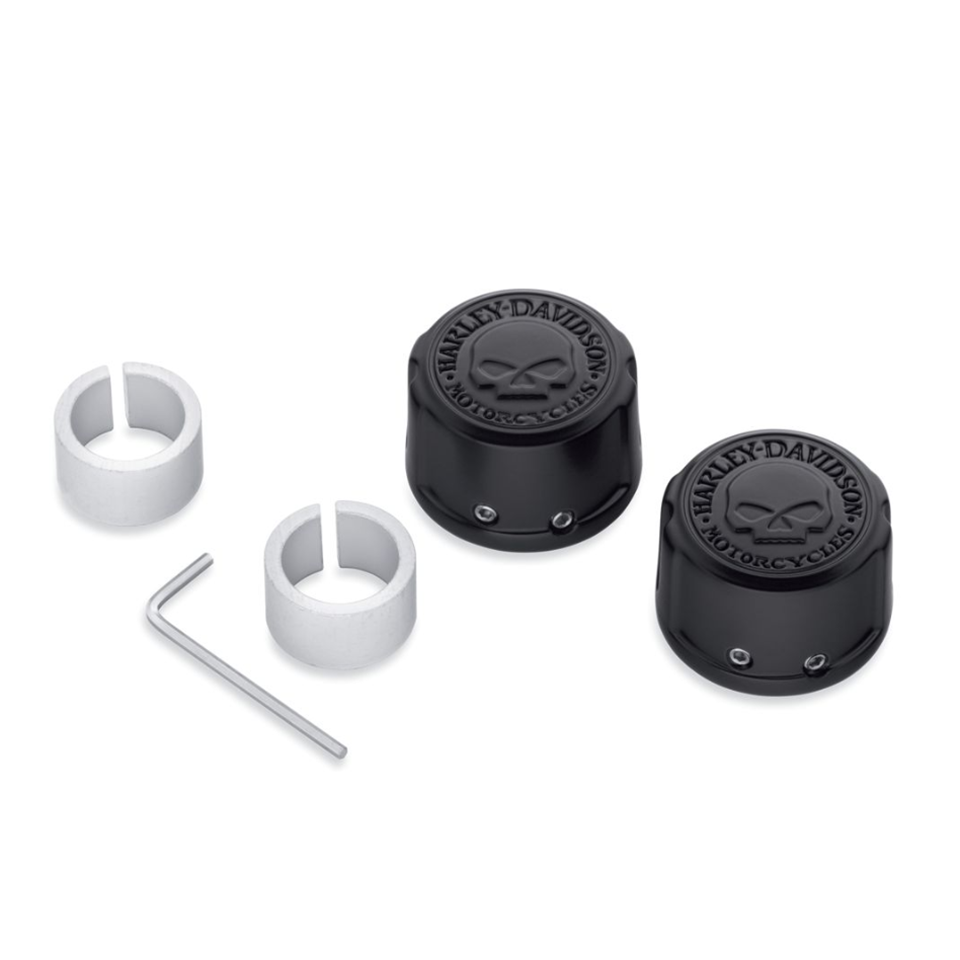 Harley-Davidson Willie G Skull Axle Nut Covers - Front