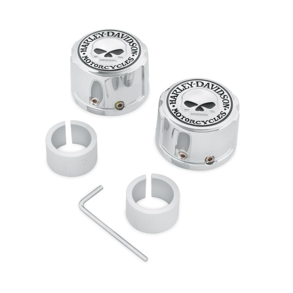 Harley-Davidson Willie G Skull Front Axle Nut Covers