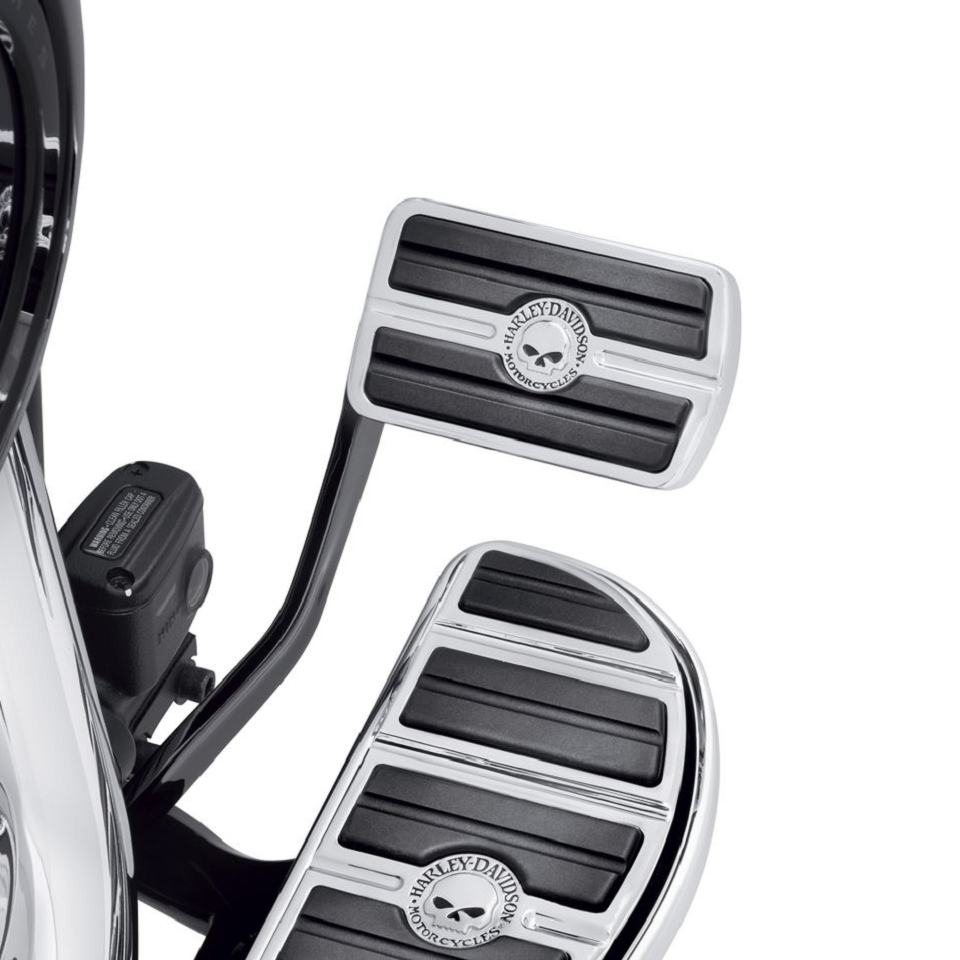 Harley-Davidson Willie G. Skull Large Brake Pedal Pad - Chrome
