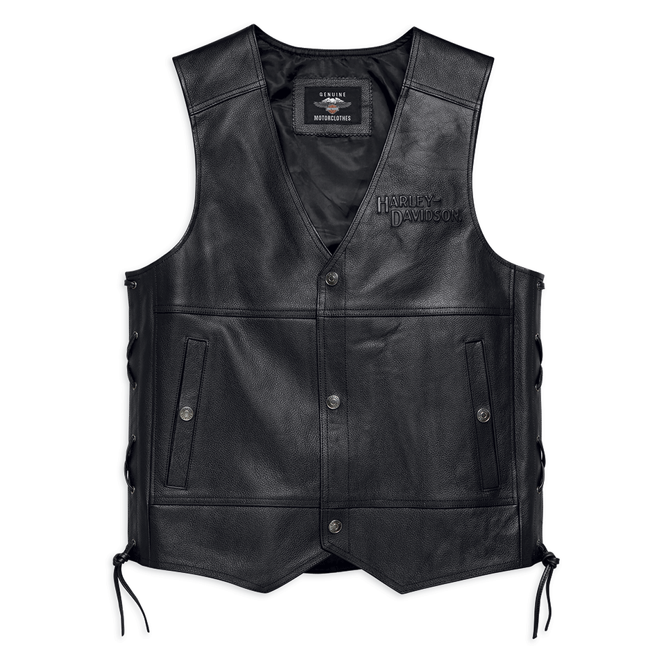 Harley Davidson Tradition II Men s Leather Vest 98024 18VM