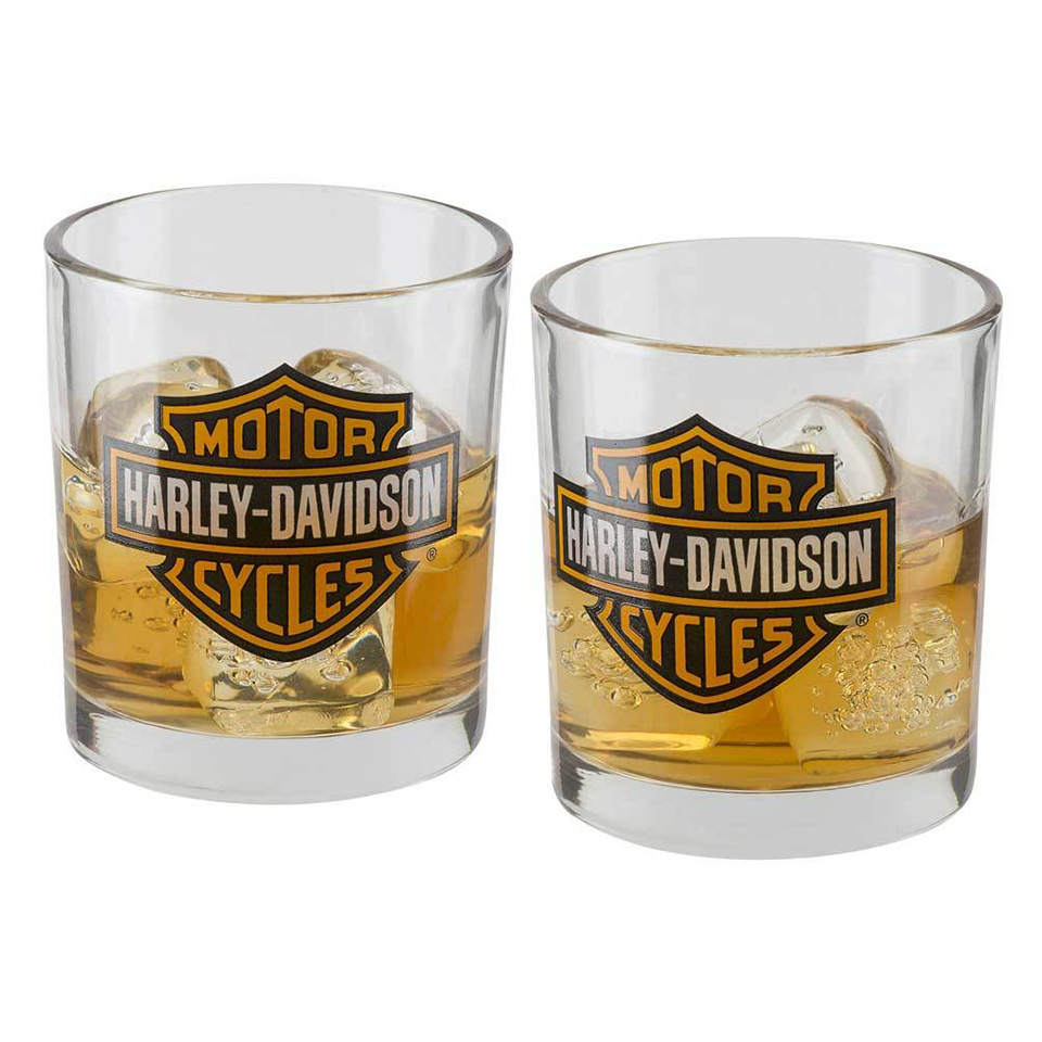 Harley-Davidson Bar & Shield Double Old Fashioned Set