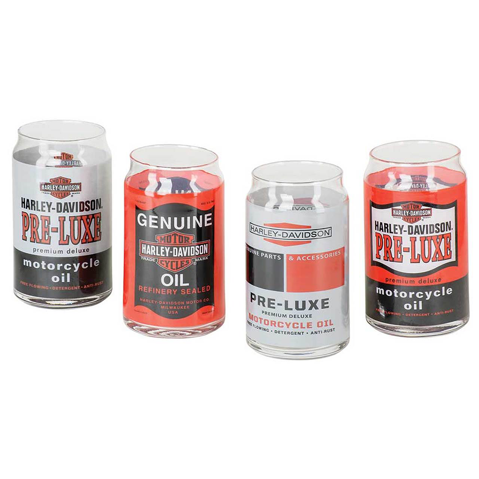 Harley-Davidson Oil Can Glasses Set