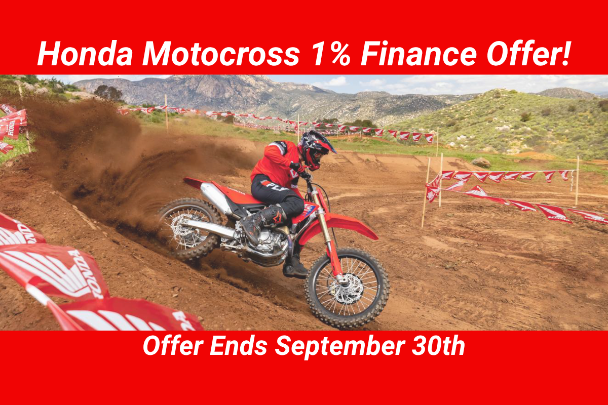 Honda Motocross 1% Finance Offer