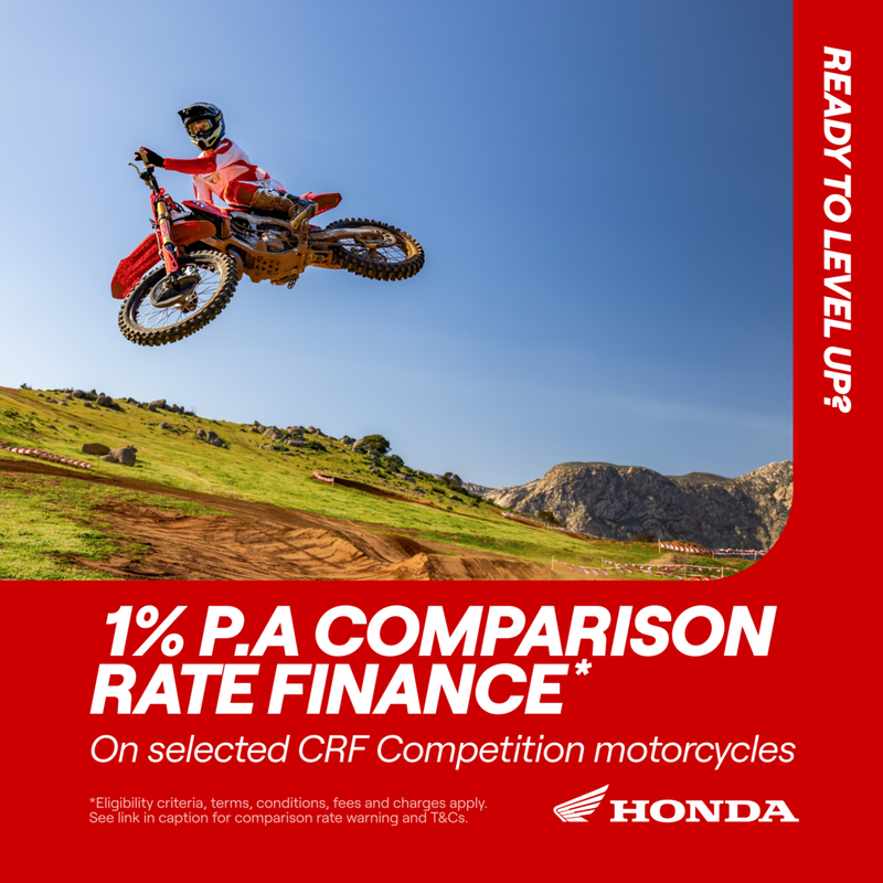 Honda Motocross 1% Finance Offer