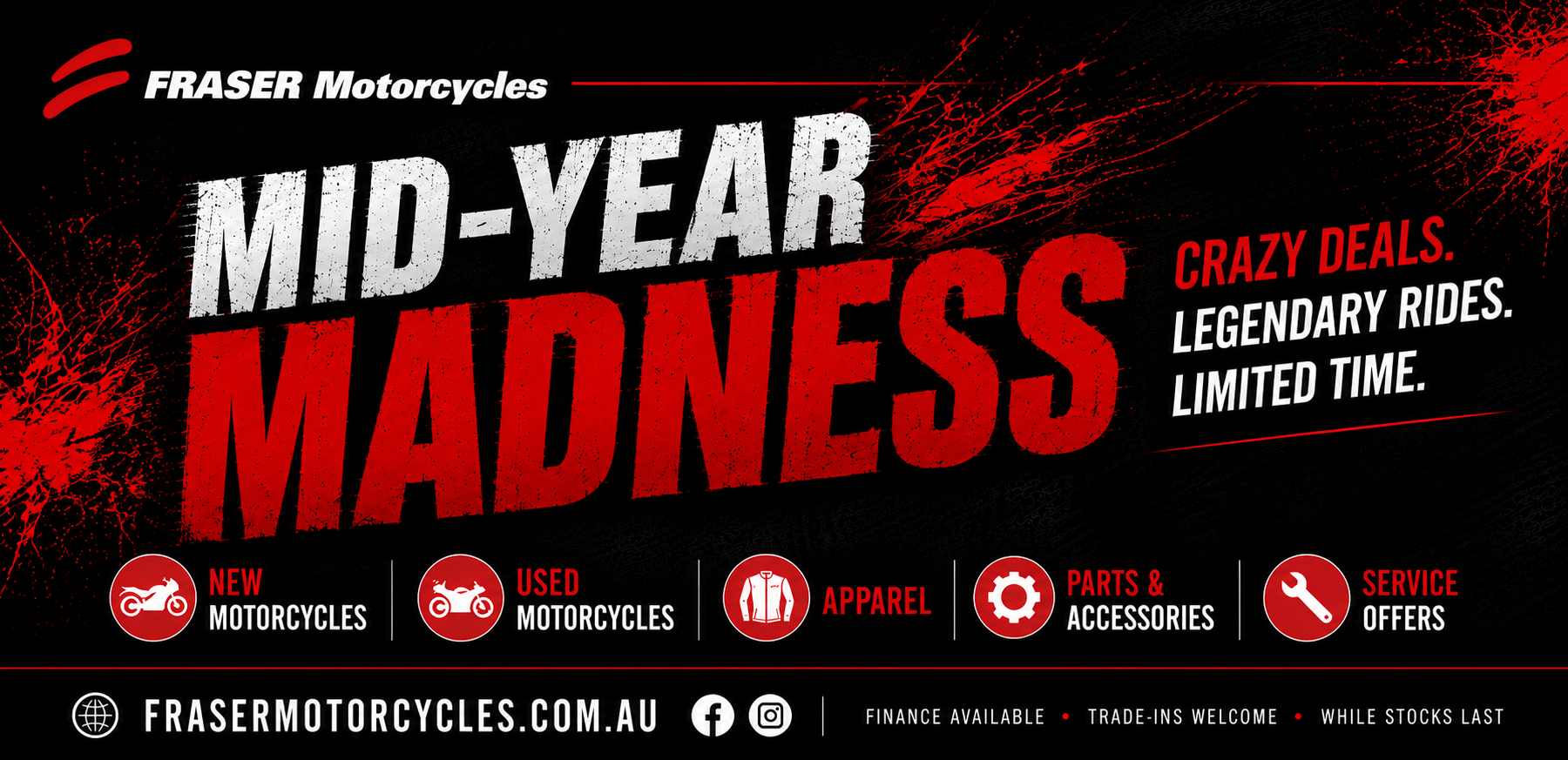 MID YEAR MADNESS MOTORCYCLE DEALS!