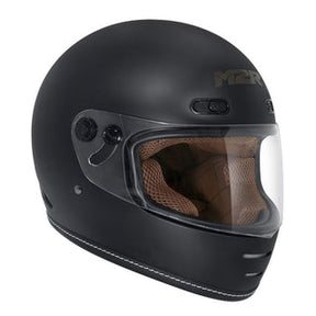 M2R Bolster F-9 Motorcycle Helmet - Matte Black CL