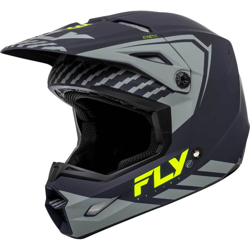 Fly Racing Kinetic Menace Helmet - Matte Grey/Hi-Vis CL