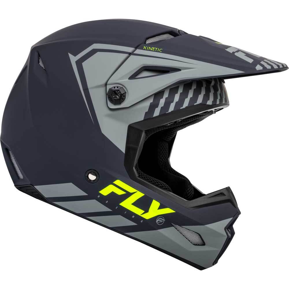 Fly Racing Kinetic Menace Helmet - Matte Grey/Hi-Vis CL