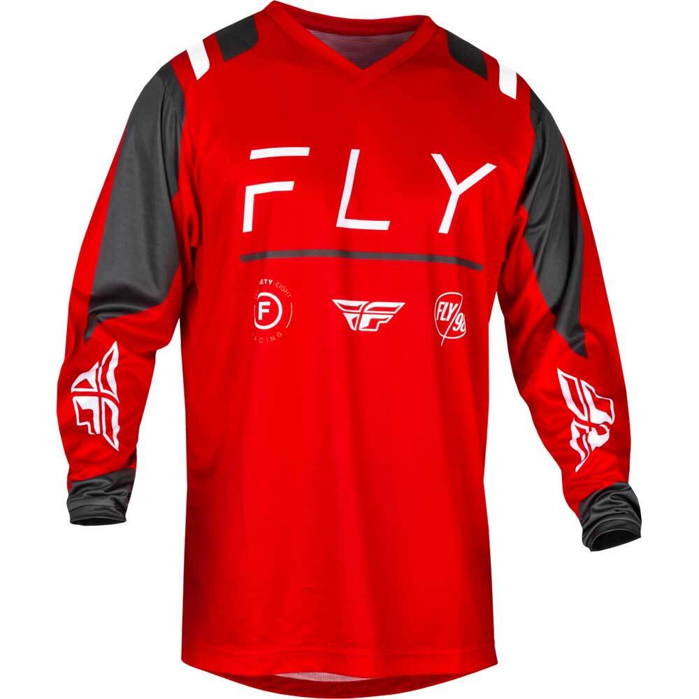 FLY RACING  F-16 JERSEY 2024 RED CHARCOAL WHT