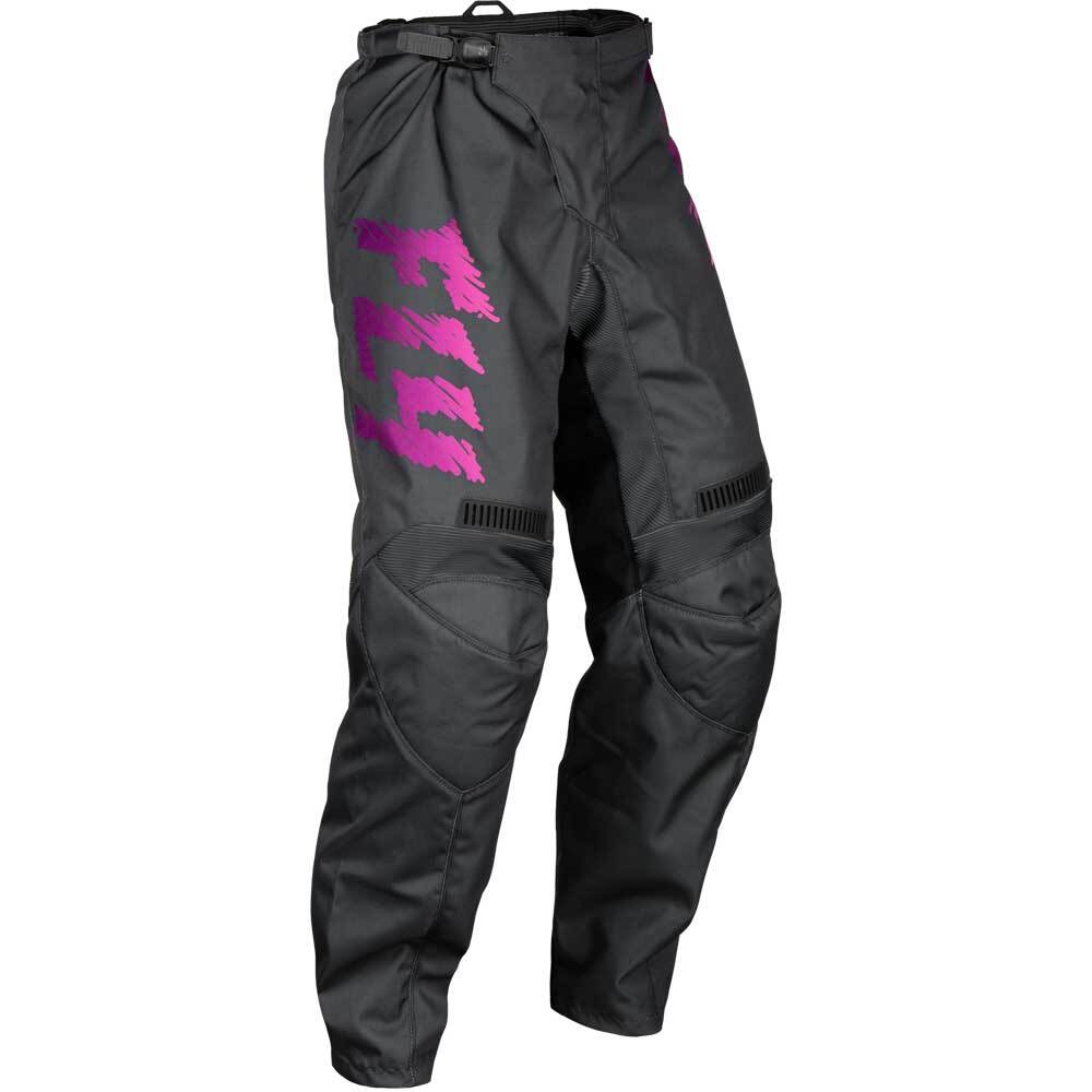 Fly Racing 2024 F-16 Youth Pants - Grey Charcoal Pink CL