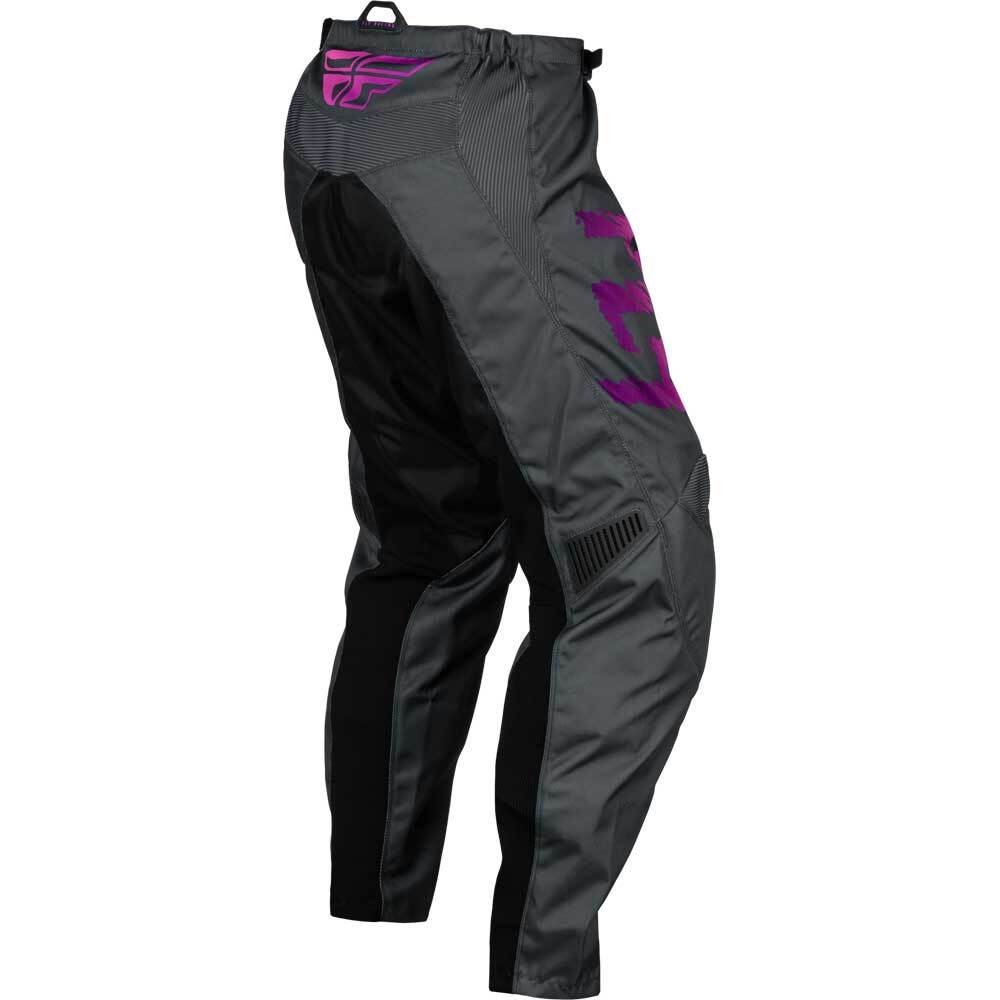 Fly Racing 2024 F-16 Youth Pants - Grey Charcoal Pink CL