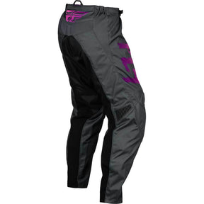 Fly Racing 2024 F-16 Youth Pants - Grey Charcoal Pink