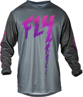 Fly Racing 2024 F-16 Jersey - Grey Charcoal Pink