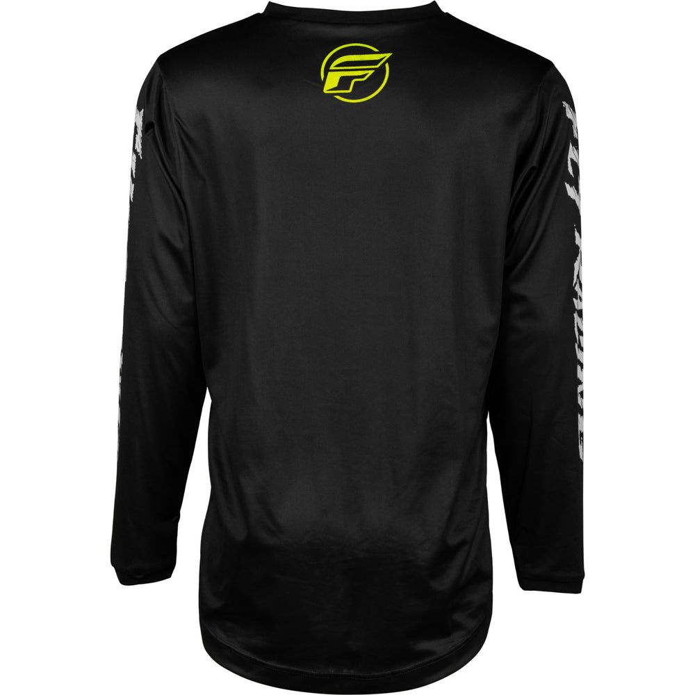 Fly Racing 2024 F-16 Jersey - Black Neon Green Light Grey