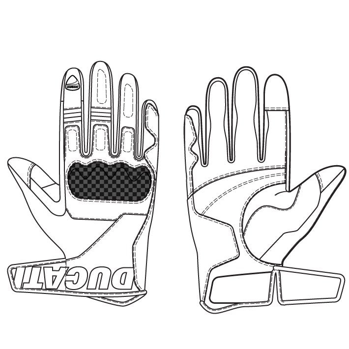 Ducati Company C2 Fabric-Leather Gloves