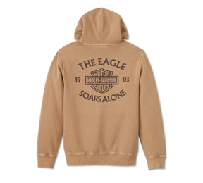 Harley-Davidson Eagle Soars Alone Slub Hoodie - Tannin