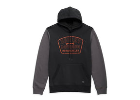 Harley-Davidson Men's Wrench Crew Hoodie - Colourblocked - Black Beauty