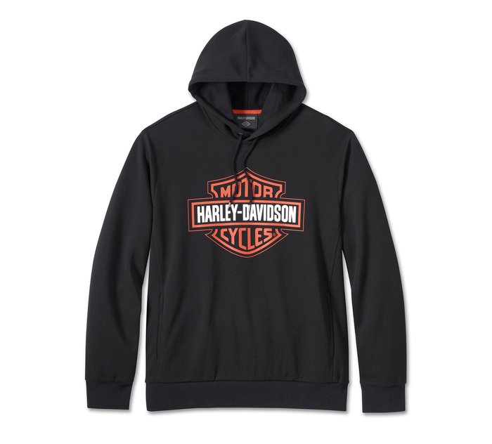 Harley-Davidson® Men's Bar & Shield Tech Hoodie - Black Beauty